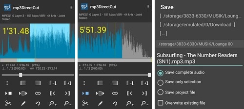 Screenshot of mp3DirectCut for Android